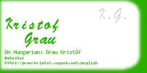 kristof grau business card
